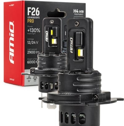 AMiO LumiTec F26 Night Breakers H4 H19 +130% PRO LIMITED LED Koplampen - 70W 12V 24V FULL CANBUS Dimlicht Grootlicht