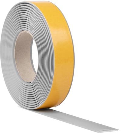 Zelfklevend PVC Overgangsprofiel - 5 m Grijze Vloerlijst en Afdeklijst