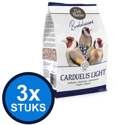 3x Deli Nature - Birdelicious carduelis distelvinken light 2kg - Vogelvoer - 2 kg