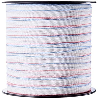 VEVOR Elektrisch heklint, 500 m polytape hekdraad, 3/4 inch breed, 6 roestvrijstalen strengen voor betrouwbare geleiding, UV- en roestbestendigheid, draagbaar polydraad voor paarden en vee