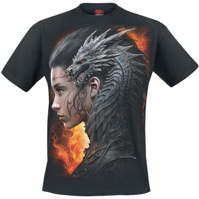 Spiral T-shirt - Draco Queen - S tot 4XL - voor Mannen - zwart
