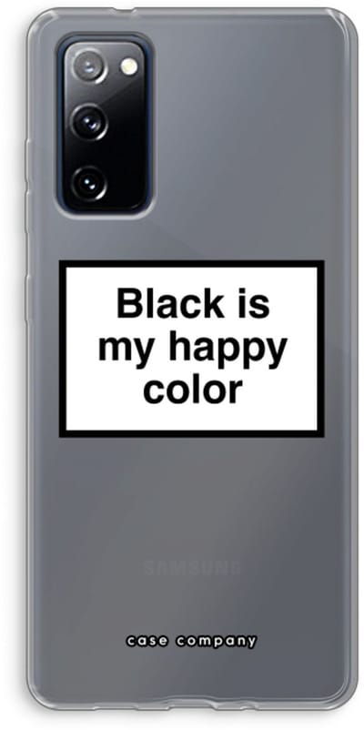 Hoesje geschikt voor Samsung Galaxy S20 FE / S20 FE 5G hoesje - Black is my happy color - Soft Cover Telefoonhoesje - Bescherming aan alle Kanten en Schermrand