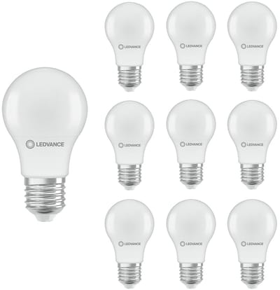 Ledvance LED Lamp A60 E27 - 4.9W 470lm 2700K Mat Glas - Ø60mm - Geschikt voor woonkamer, slaapkamer, lampenkap - 10 stuks
