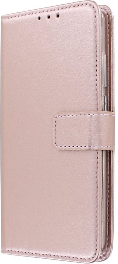 LuxeBass Hoesje geschikt voor Huawei P Smart 2020 - Boekhoesje met kaartvakken - Rosegoud gsm hoesje - telefoonhoes - telefoonhoesjes