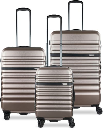 Bugatti Corium 4-wiel kofferset 3 stuks. - Harde bagage - TSA slot - rose
