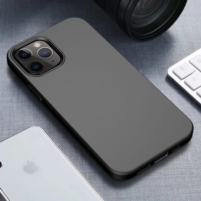 geschikt voor iPhone 12 Pro / geschikt voor iPhone 12 Eco Hoesje - Flexibel Telefoonhoesje Bio Degradable - Mobiq Flexibel Eco Hoesje Zwart- geschikt voor iPhone 12 Pro / geschikt voor iPhone 12