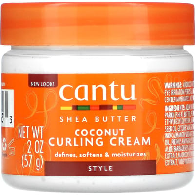 Cantu, Beurre de Karité pour Cheveux Naturels, Crème Coiffante Coco, 2 oz (57g) white