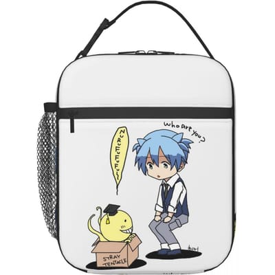 Assassination Classroom Octopus Koro Sensei Geïsoleerde Lunchtas voor Kinderen School Koeltas Thermische Voedseldoos Draagtas Lunchboxen One Size