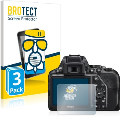 BROTECT - Screenprotector voor Nikon D3500 / D3300 - Folie Beschermfolie Beschermglas matte 3 Stuks