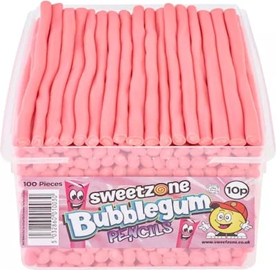 Bubblegum pencils 100 stuks