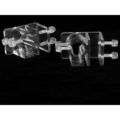 2 stuks Acryl Transparant Aquarium Vissenkom Waterpijp Slang Bevestigingsklem Buisklem Houder black