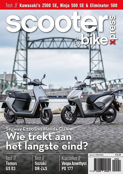 Scooter&bikexpress 224 Magazine Januari 2026 Prachtige Cover van De Hef (Koningshavenbrug-Rotterdam)