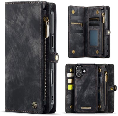 Solidenz Hoesje - Geschikt voor Apple iPhone 17 - Urban Wallet - Zwart