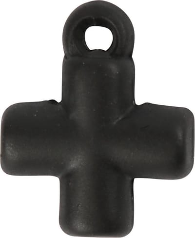 Kruis, zwart, afm 10x10 mm, gatgrootte 1,5 mm, 4 stuk/ 1 doos