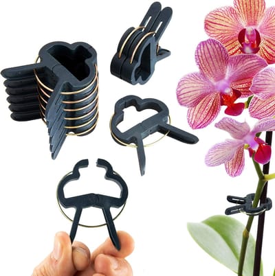 Famanu – 60x Plantenclips plantenklemmen voor tomaten - 6cm wijnstokken - rozen - klimhulp voor klimplanten - plantenhouders - eenvoudige bevestiging - herbruikbaar