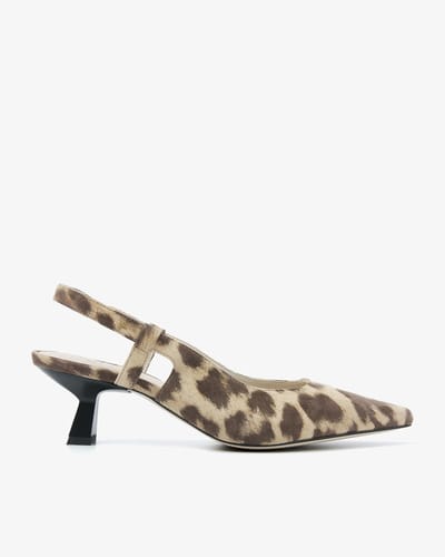 VIA VAI Suzy Aliya Slingbacks Dames - Leer - Bruin - Maat 37
