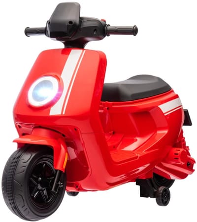 Elektrische Kinderfiets - Kindermotor - Kindermotorfiets - Kinderauto - Trainingsfiets - 6V Accu - tot 3 km/u - Kinderen 1,5-3 jaar - met Koplamp & Muziek - Accuvoertuigen - Kindervoertuig - Rood