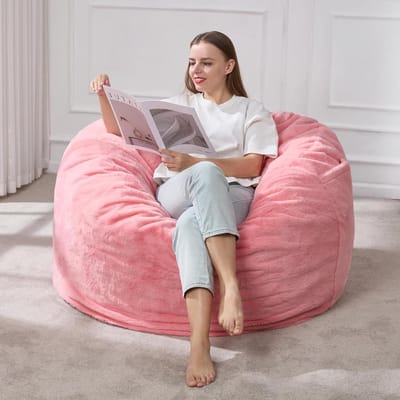 Grote zitzak - Luie stoel comfortabele poef - Ontspannen thuis - Zachte pluche stof
