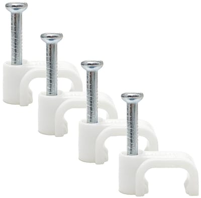 Kabelclips voor platte kabel - Cat7 - Wit - Voor eenvoudige kabelorganisatie - ShopVlot