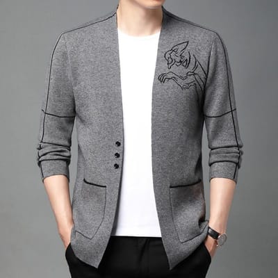 Lente en Herfst Nieuw Dun Vest Heren Casual Trui Effen Kleur Mode Koreaans Herenjas 130/4XL