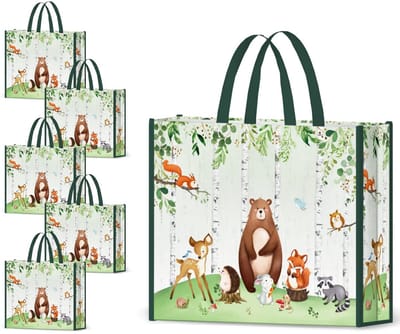Dailygoods- Boodschappentas Opvouwbaar - Herbruikbare Draagtas - Wasbare Boodschappentas - Dierenpatroon - Stevige Handvatten - Duurzaam Materiaal