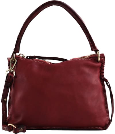 CATERINA LUCCHI Leren schoudertas handtas Bice Crossbody Bag Cardinale donkerrood