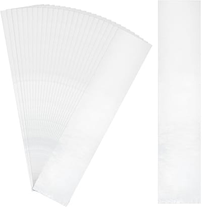 Dailygoods- Cellofaanzakjes 60 stuks - Transparant 75x17 cm - Kunststof zakjes - Geschenken - Kalligrafie - Schildering op het scherm - Plastic Zakken
