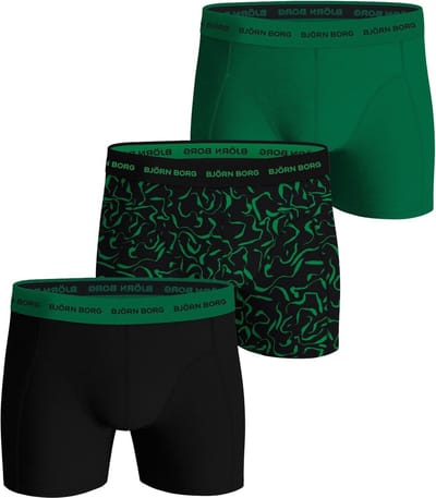 Cotton Stretch - 3-pack heren boxershort - Core katoenen heren onderbroeken - HR10003684 - Zwart
