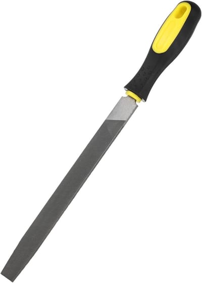 Flat Metal File 30cm - Hoge Carbon Staal Vijl - Diamant Vijl Handvijl met PVC Grip Handvat voor Hout - Metaal - Keramiek - Glas - Steen - Sieraden - Tegels - Model - Doe-Het-Zelf - Slijpen