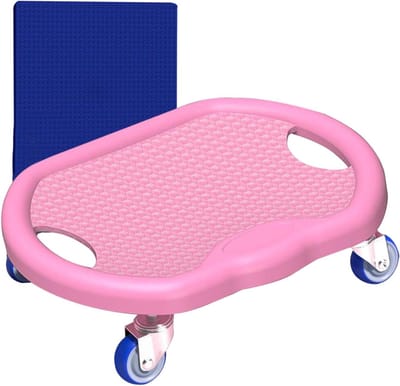 Abdominaal Skateboard - Buikspier Wiel - Thuistrainingen - Stil en Ergonomisch - 32 cm Lengte - Roze