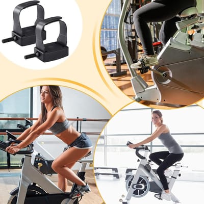 Ligfiets Pedalen - Fitness Onderdelen - Binnen Fietsen - Verstelbare Riemen - 915 x 68 cm - Zwart