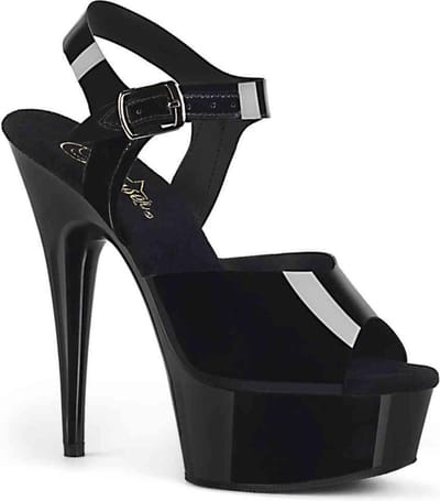 DELIGHT-608N (EU 36 = US 6) 6 Heel, 1 3/4 PF Ankle Strap Sandal
