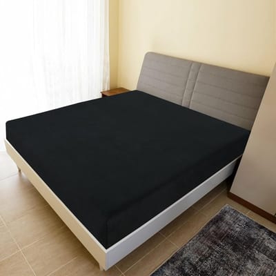 Hoeslaken - Bedlaken Matrasbeschermer - Comfortabel Slapen - 100% Zacht Katoen - 160 x 200 cm - Zwart