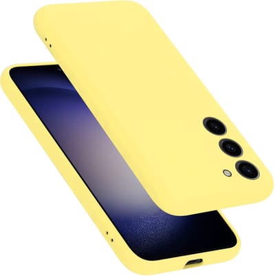 Cadorabo Hoesje geschikt voor Samsung Galaxy S23 in LIQUID GEEL - Beschermhoes gemaakt van flexibel TPU silicone Case Cover