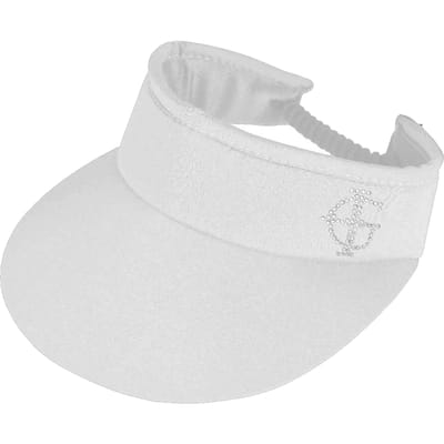 Island Green Dames/Dames Diamante Logo Golf Zonneklep (Wit)