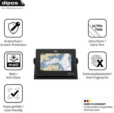 dipos – 2x Matte Beschermfolie geschikt voor Raymarine Axiom+ 7 | Krasbestendige & antireflecterende Screenprotector Ultra-Thin