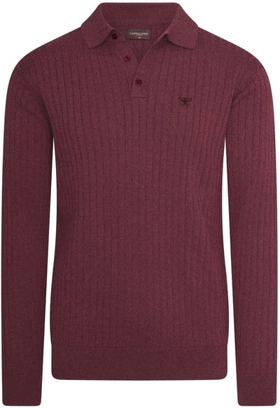 Cappuccino Italia - Heren Trui Massa Knit Polo - Rood - Maat L