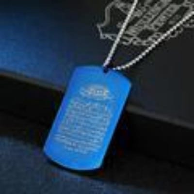Roestvrijstalen Ketting Nieuwe Hot Selling Heren Gepersonaliseerde en Modieuze Mullis Hanger blue