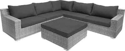 7-persoons Loungeset Colorado Blended Grey met antraciet kussens