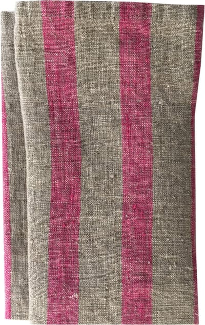 Himla Maya servet stripe pioen - set van 4