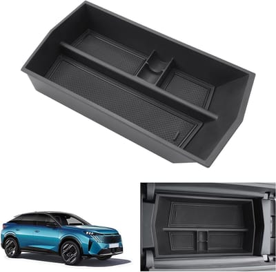 Center Console Opbergdoos voor Peugeot E-3008 E-5008 GT Allure 2024 2025, Armsteun Organizer, 3D Origineel Accessoire, Auto Accessoires, Interieur Verfraaiing, Ruimtebesparend