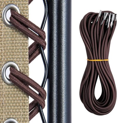 Vervangende Elastische Touwen voor Tuinstoelen en Ligbedden, 4 Stuks, Universele Kleur Bruin, Ideaal voor Opvouwbare Stoelen en Anti-Zwaartekracht Meubels