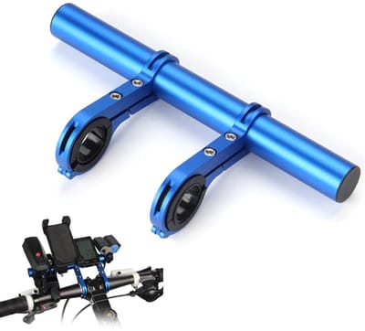 Dailygoods- Fietsstuurextender 20 cm - Fietsstuurverlenging - Dubbele Fietsstuurverlenger - Geschikt voor Mountainbike/BMX - Antislip/Schokbestendig - Verzegeld Ontwerp