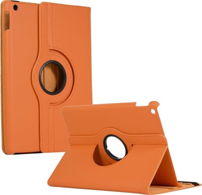 Hoesje - Geschikt voor Apple iPad 7 (2019) - 10.2 inch - 7e Generatie - 360 Graden Hoes - Draaibare Hard Cover Case - Tablethoes Draaibaar - Oranje