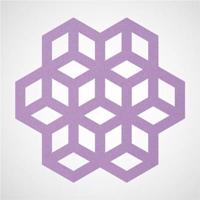 Blokjes vilt onderzetter - Lila - 6 stuks - ø 95 mm - Glas onderzetter - Cadeau - Woondecoratie - Woonkamer - Tafelbescherming - Onderzetters Voor Glazen - Keukenbenodigdheden - Woonaccessoires - Tafelaccessoires