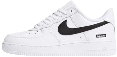 Lage Sneakers Nike Air Force 1 Low Supreme White Black
