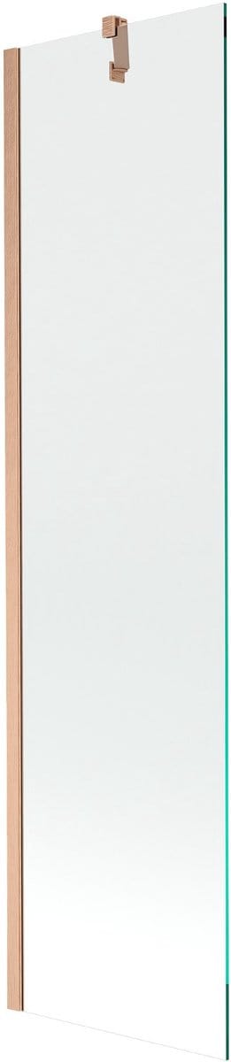 Mexen Next badscherm 1-deurs 50 x 150 , transparant, geborsteld koper - 895-050-000-00-00-65