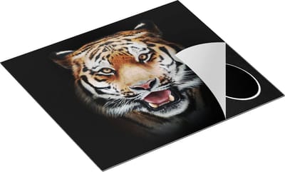 Chefcare Inductie Beschermer Tijgerkop - Tijger - 60x50 cm - Afdekplaat Inductie - Kookplaat Beschermer - Inductie Mat