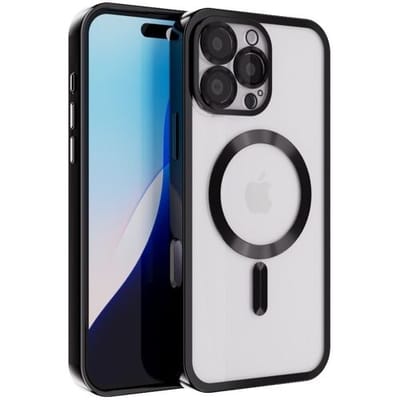 Coverzs hard case met camera cover geschikt voor iPhone 16 Pro Max (zwart) - camera cover, hard case, premium bescherming