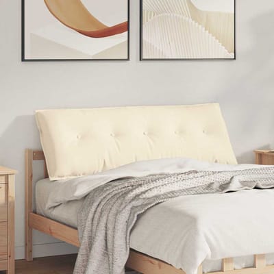 vidaXL - Rugkussen - Crèmekleurig - 140 - x - 50 - cm - Corduroy - stof